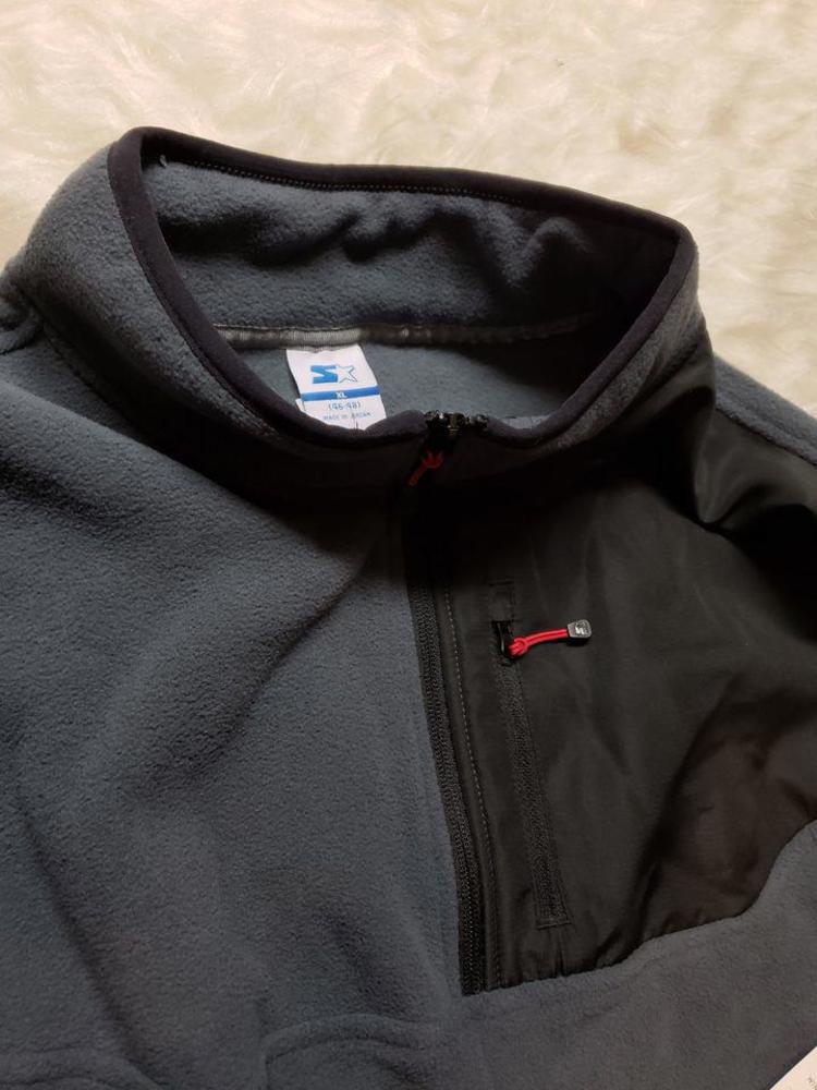 Men's Winter fleece Quarter ZIP Starter Hoodie size XL 46-48